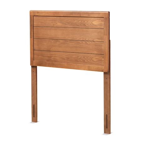 Baxton Studio Seren Mid-Century Modern Walnut Brown Finished Wood Twin Size Headboard 181-11162-Zoro